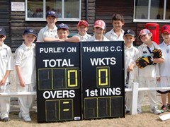 4th July - New portable scoreboard - Under 9s vs West Ilsley